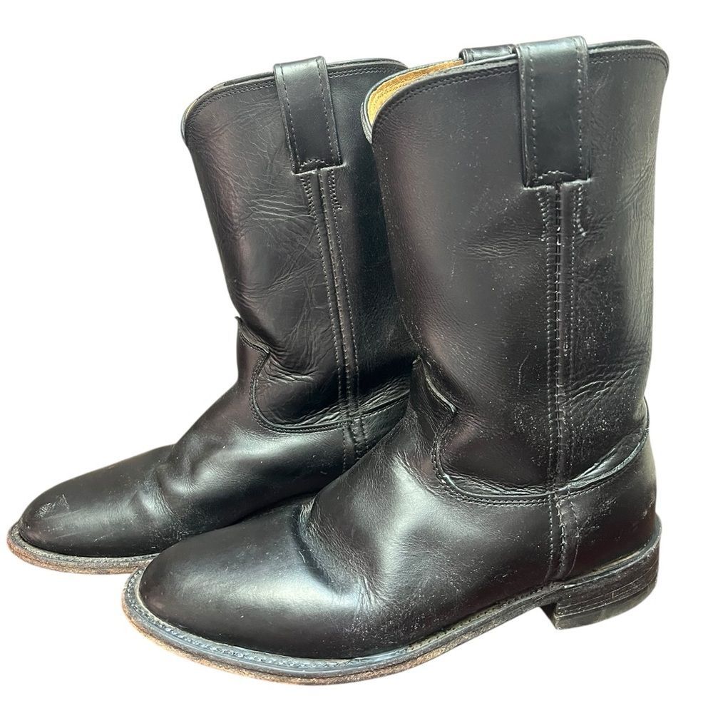 Chippewa 1901W67 Women’s Roper Leather Boots Motorcycle Western 8.5 Black USA